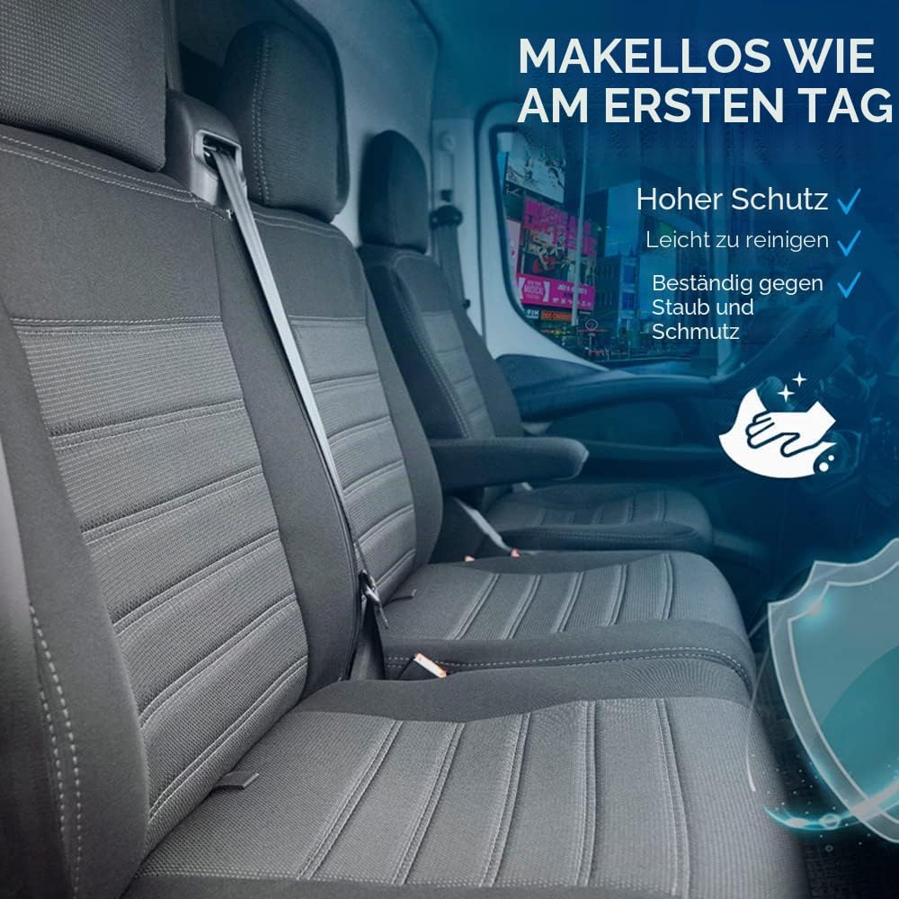 otoM Original Design Sitzbezüge aus Stoff 2+1 kompatibel mit Volkswagen Crafter/Man TGE 2017- (Stand