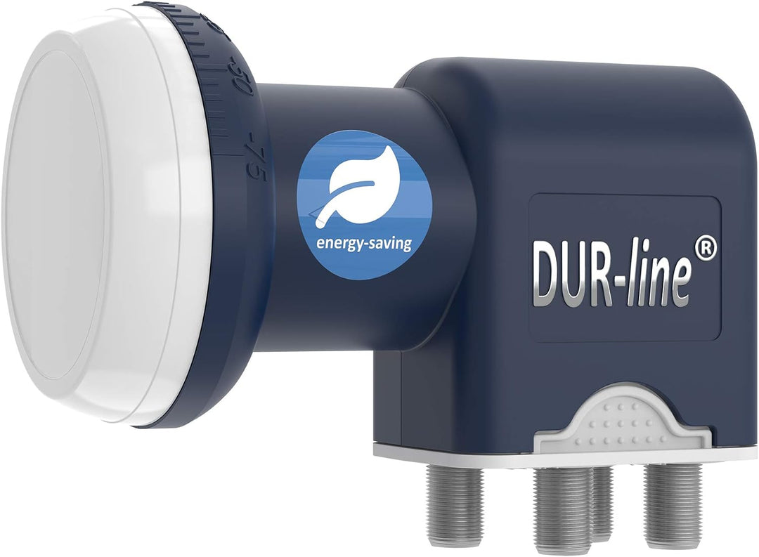 DUR-line Blue ECO Quad - Stromspar-LNB - 4 Teilnehmer - Premium-Qualität - [ Test SEHR GUT *] 4-Fach