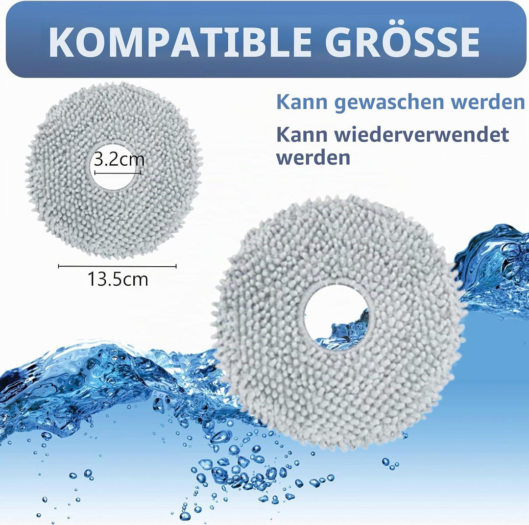 8 Stück Ersatz Wischtücher für Roborock Q Revo/Qrevo Curv/Qrevo MaxV/Qrevo Pro/Qrevo S Wischtücher,