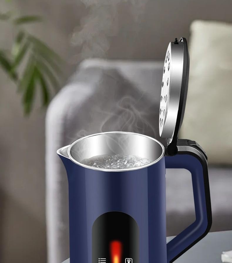 Wasserkocher 3 L, Edelstahl Elektrische Digitale Anzeige Grosse Teekocher 1500 W, Digitalanzeige Ket