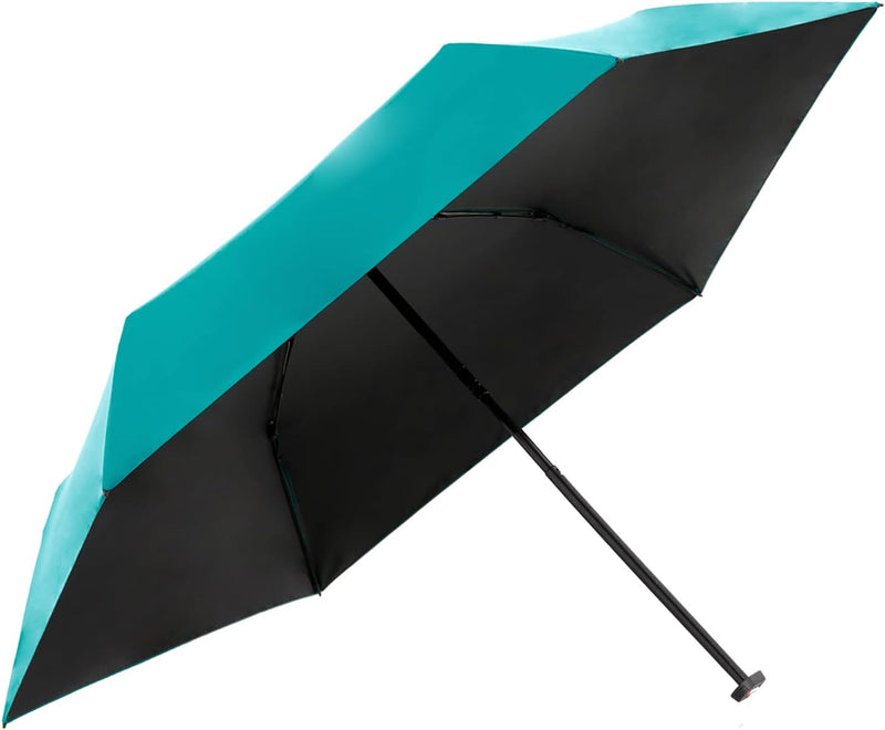 Knirps US.050 Ultra Light Slim Manual - Taschenschirm Regenschirm turquoise with black coating, Turq