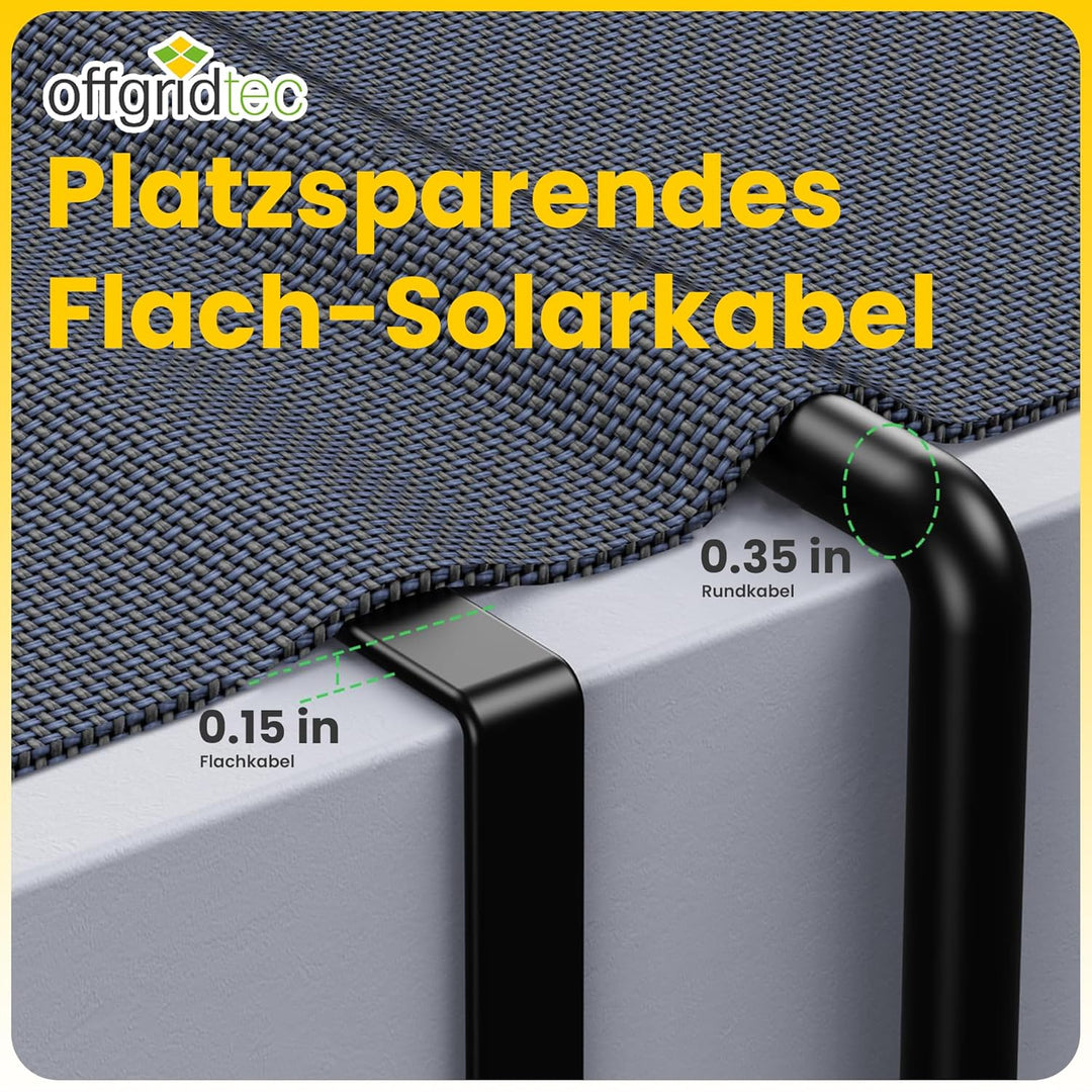 Offgridtec PV-zu-PV Flachkabel 4mm², Superflaches Solarkabel-Verlängerungskabel mit hochwertigen Ste