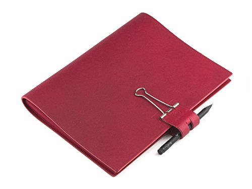 A5 Mind-Papers, revolutionäres X17-Karteikarten-Lernkarten-Box-Konzept! Belgisches Leder rot, nachha