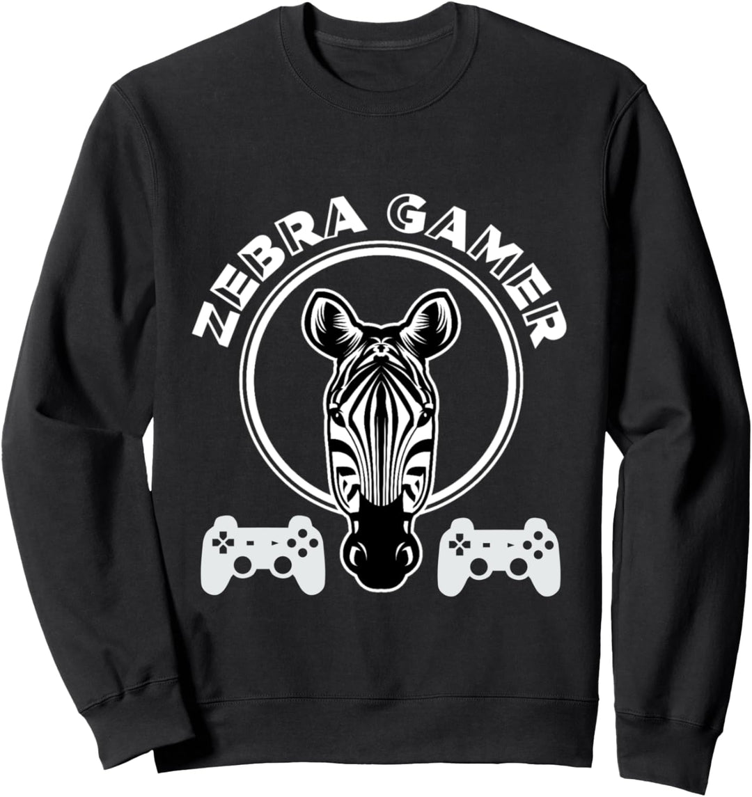 Zebra Gamer Controller Grafikdesign für Gamer Boyfriend Sweatshirt