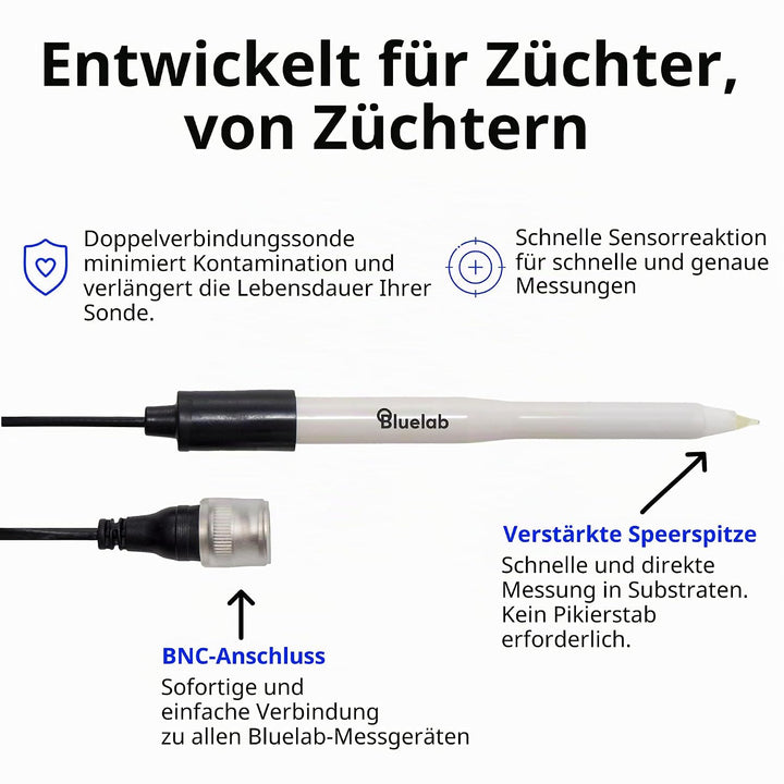 Bluelab PROBPHLEAP pH Leap Probe - Robust Boden Sonde mit BNC Steckverbindung & Sensor für Ihr Digit