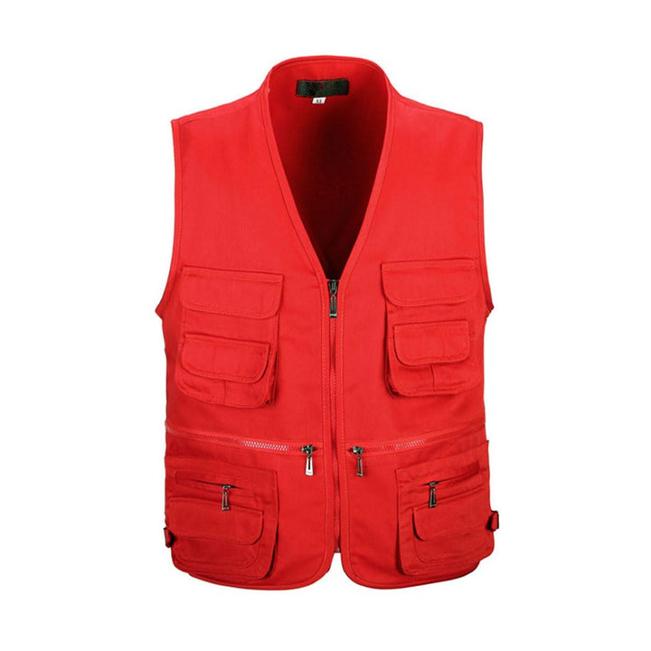 Herren Outdoor Ärmellos Weste Freizeit Angler Camping Wandern Weste mit Vielen Praktischen Taschen 3
