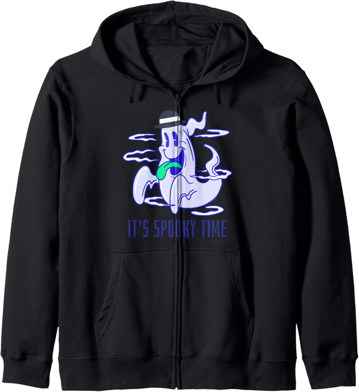 Ghost es ist gruselig Zeit Funny Costume Halloween Kapuzenjacke