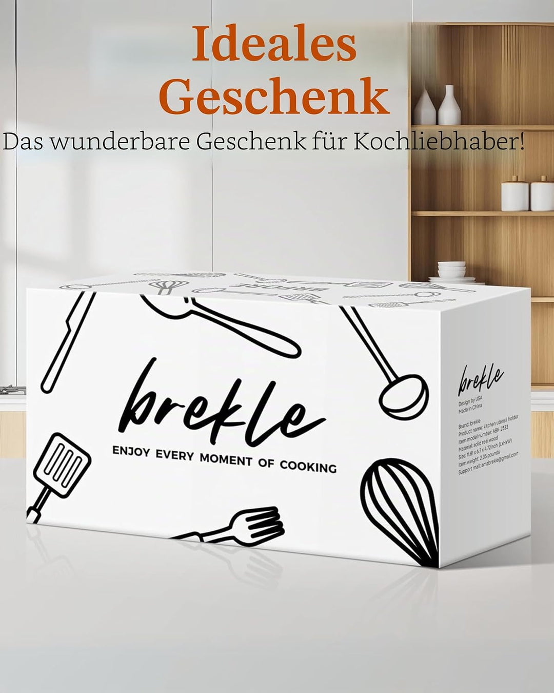 Küchenutensilienhalter, rustikal, gross, Holz, Küchenutensilien, Aufbewahrung von Kochutensilien, We