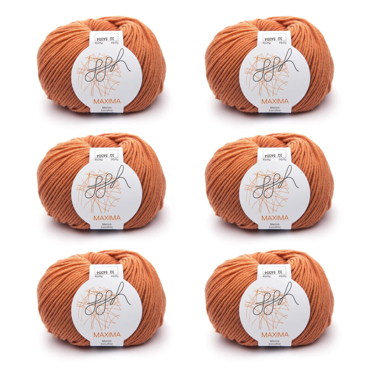 ggh Maxima Box - 6x50g (insgesamt 300g) Merinowolle extrafein und maschinenwaschbar - Nadelstärke 4-