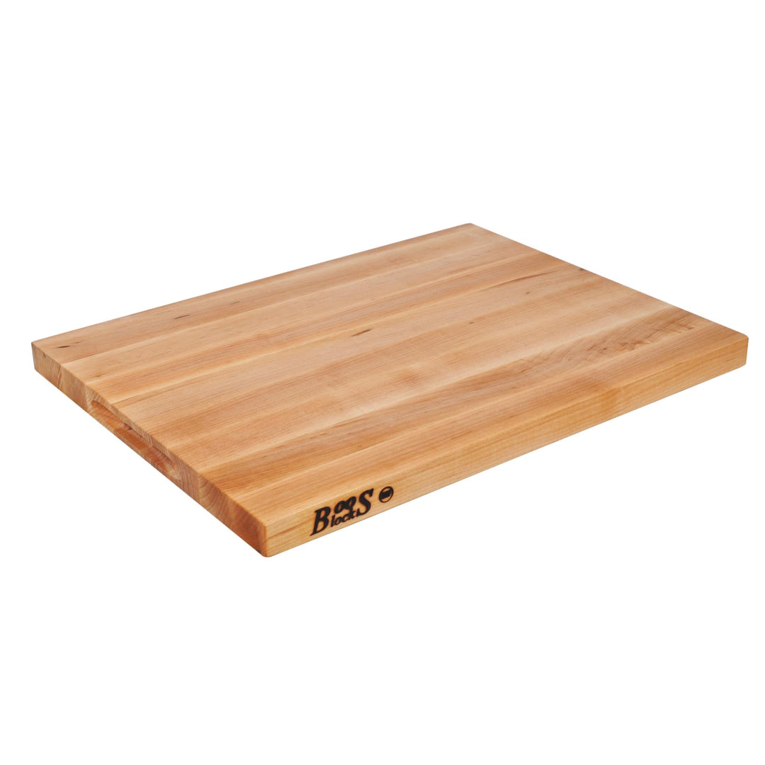 Boos Block Scheidebrett – 40 x 25 x 2,5 cm - Nordamerikanisches Ahorn Schneidebrett Gross – Hackbloc