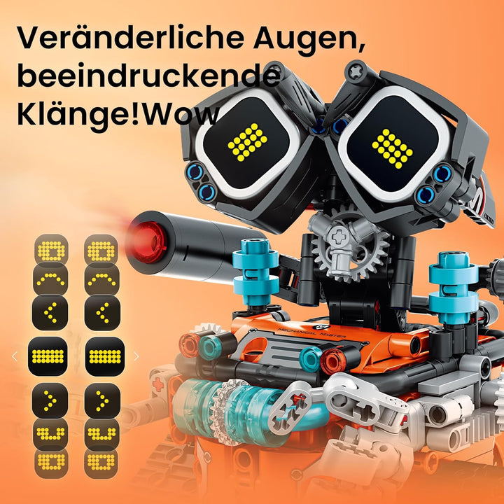 Sillbird Technik Roboter Kinder Bausatz, 5-IN-1 Technic Wall Roboter mit Licht- und Soundeffekte, Ba