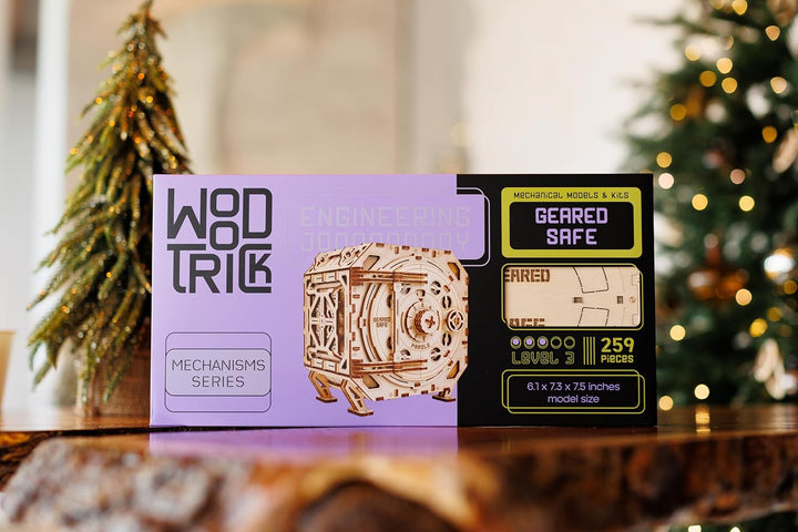 Wood Trick Safe Holzmodellbausatz für Erwachsene und Kinder - DIY Locker Puzzle Box mit Kombination