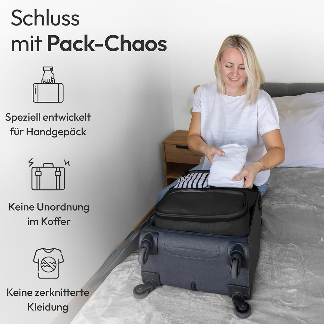 Koffer Organizer Set 5-teilig – Premium Packing Cubes aus robustem Twill mit YKK-Reissverschlüssen –