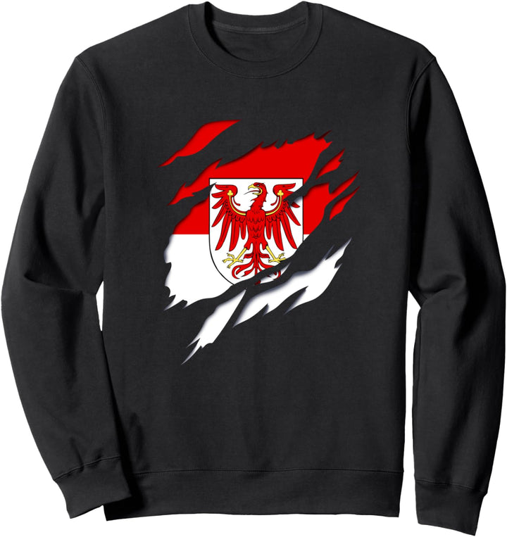 Land Brandenburg Deutsche Fahne und Wappen Sweatshirt
