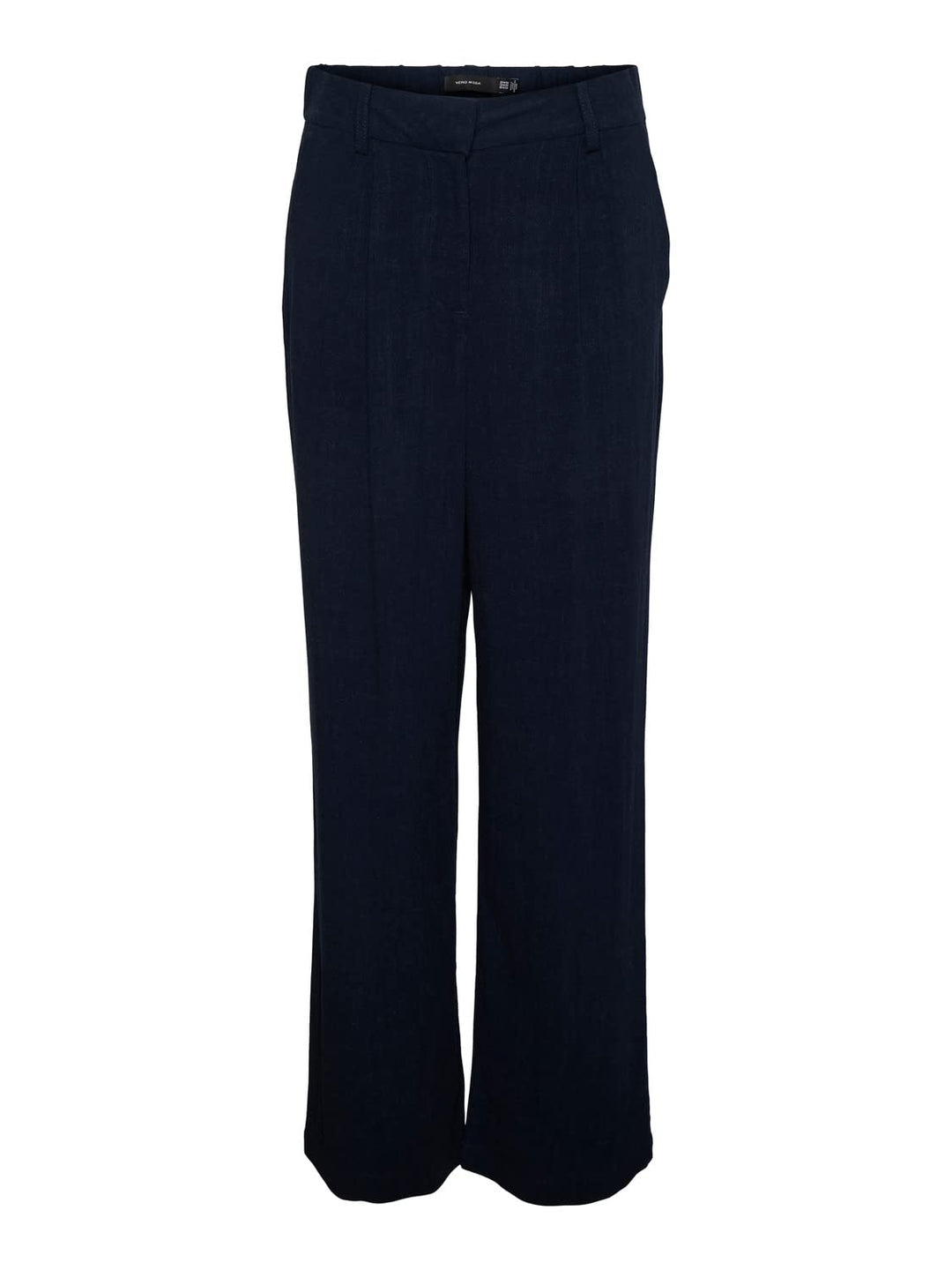 VERO MODA Damen Vmtiraver Mr Wide Linen Pants Hose, Navy Blazer, 30W / 30L EU