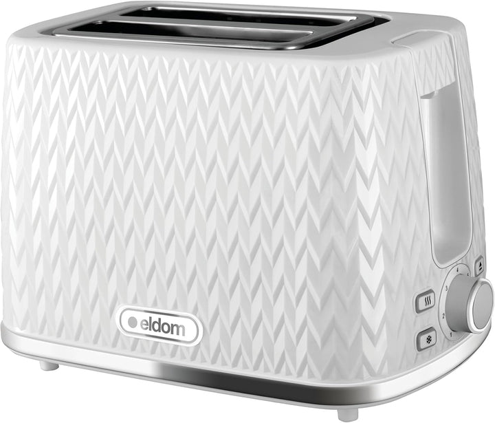 eldom TO265 Nele Toaster | 7 Röststufen | Defrost-Funktion | mit integrierten Brötchenaufsatz | Krüm