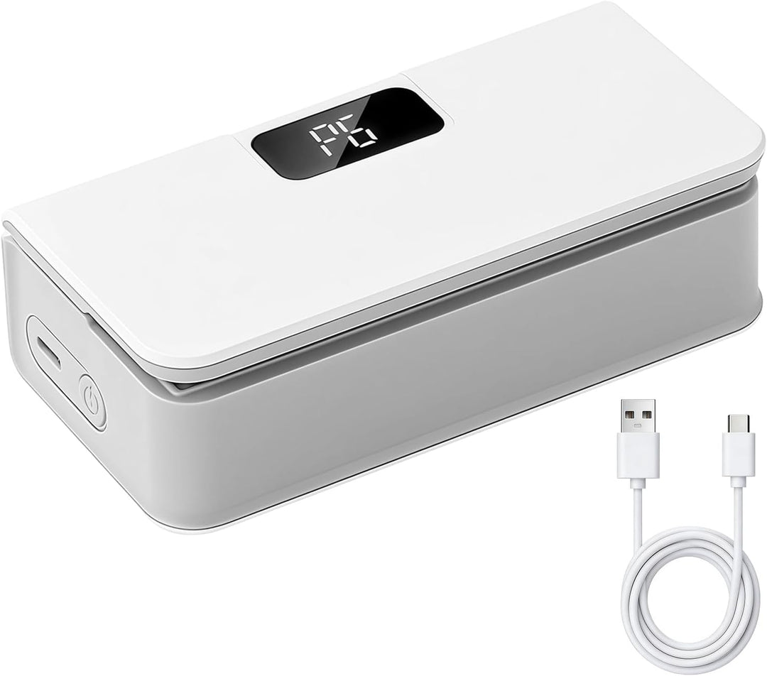 Mini Folienschweissgerät USB-C Aufladbar, 2 in 1 Tütenverschweisser mit Cutter, 6 Verstellbaren Gäng