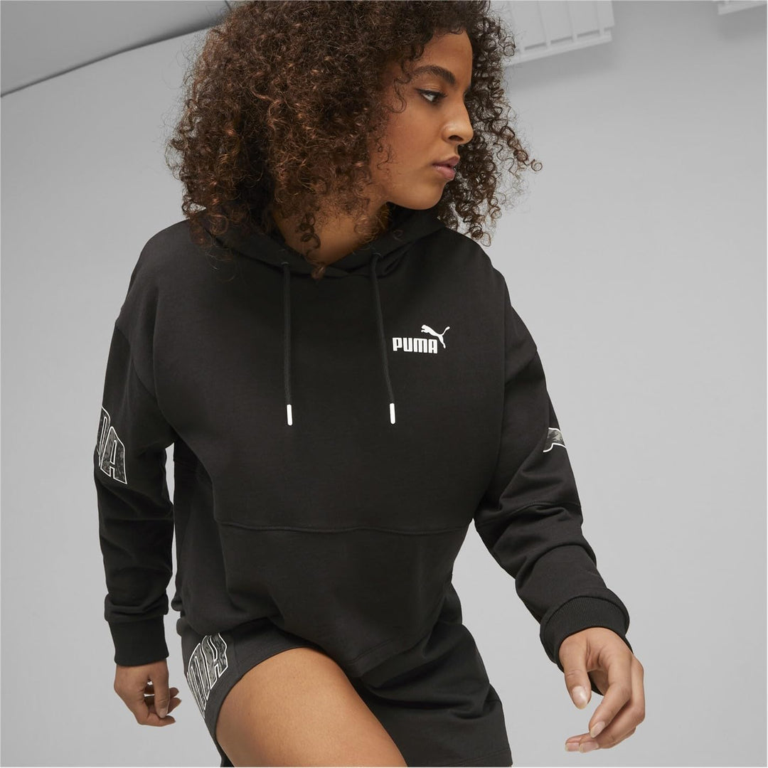 PUMA Power Colorblock Sommer Hoodie für Damen S Puma Schwarz, S Puma Schwarz