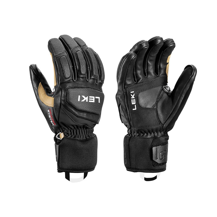 LEKI Griffin Pro 3D Skihandschuhe Herren mit Trigger System by schwarz-hellbraun 8.0, schwarz-hellbr