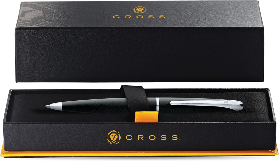 Cross ATX Kugelschreiber (Drehmechanik, Strichstärke M, Schreibfarbe schwarz, inkl. Geschenkbox) bas