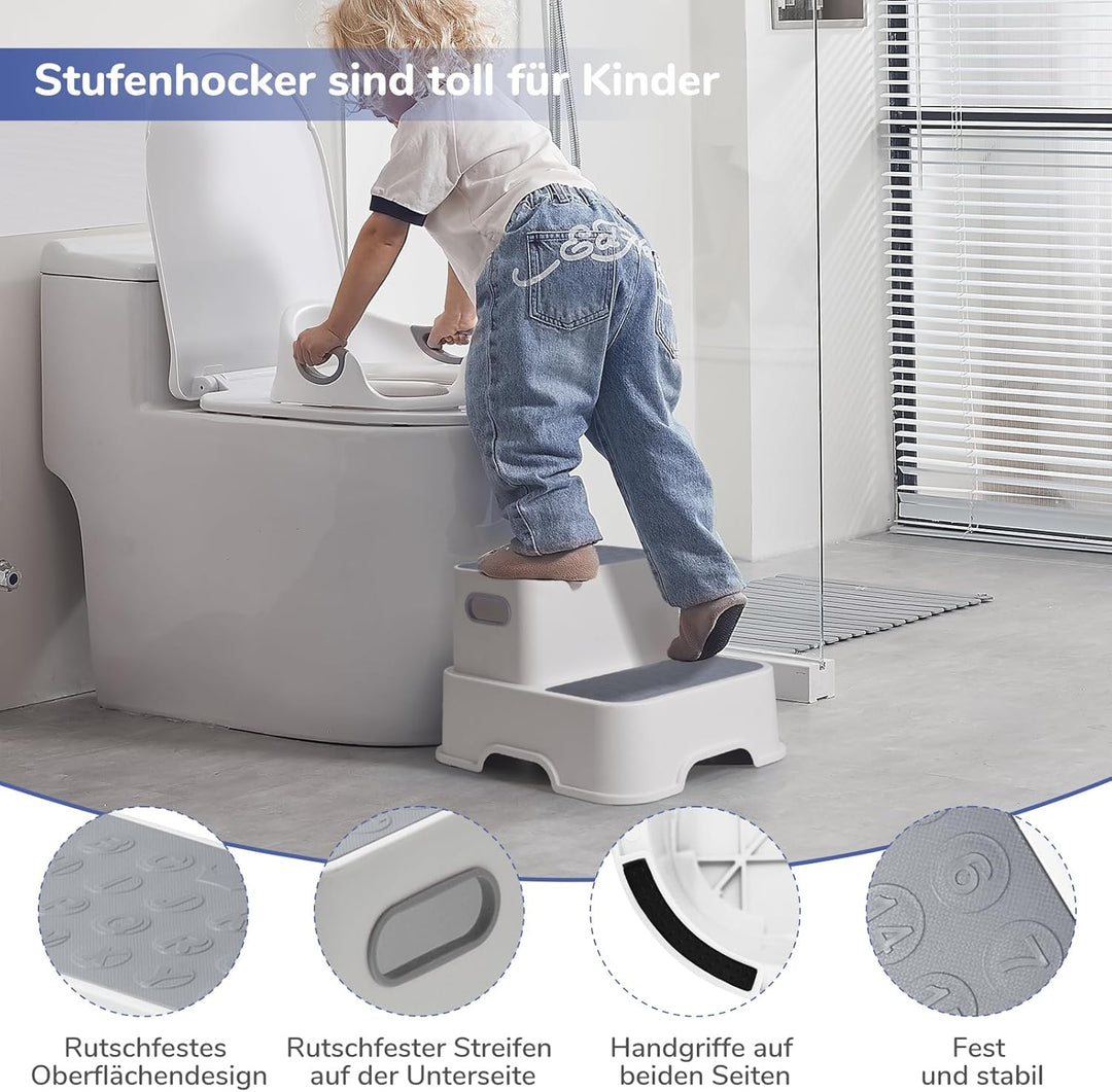 DEANIC Toilettensitz Kinder mit Tritthocker Kinder, Toilettensitz Kinder mit Treppe, WC Sitz Kinder