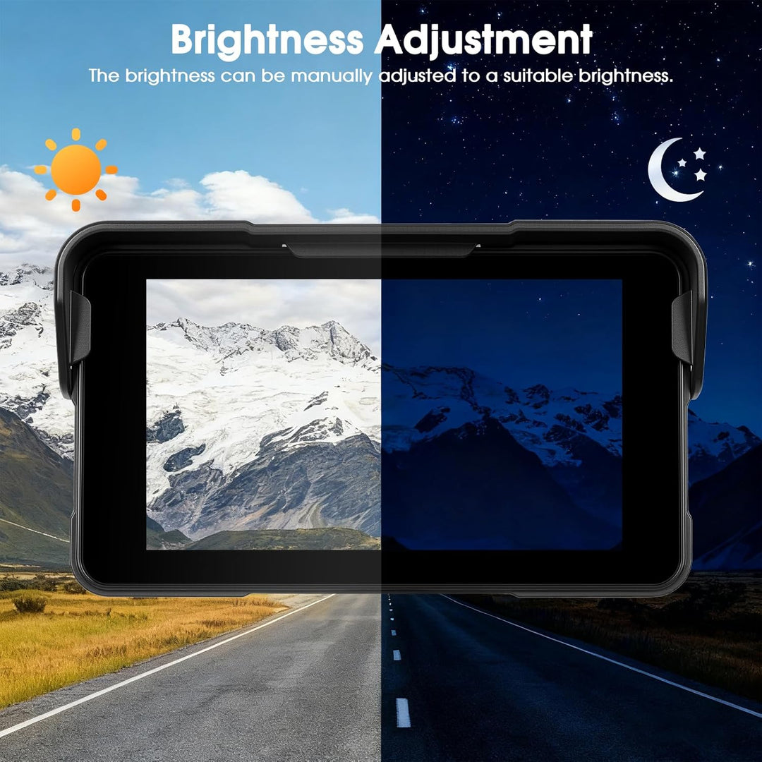 Motorrad-Navigation Mit Wireless Apple Carplay Android Auto, 5-Zoll HD Touchscreen Portables Autorad
