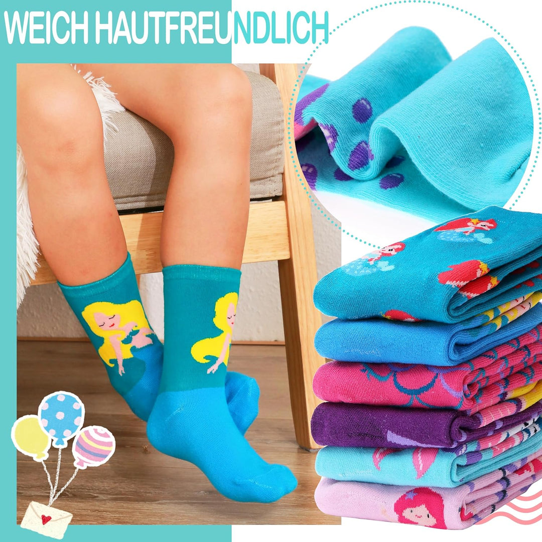 EBMORE Kinder Mädchen Socken Jungen Lustige Geschenke Baumwolle Kindersocken Bunte Weich Neuheit Soc