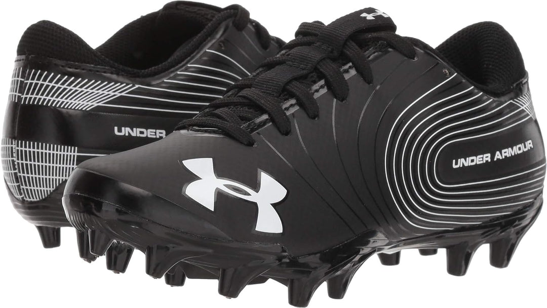 Under Armour Speed Phantom JR American Football Rasenschuhe, Jugend 5 US Schwarz Weiss, 5 US Schwarz