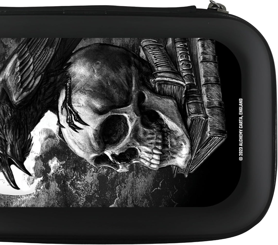 Offiziell lizenziertes Alchemy Dart-Etui, Gothic-Horror-Design, Aufbewahrungsbeutel, Schwarz , Handg