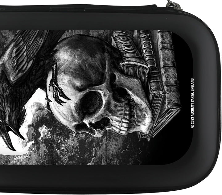 Offiziell lizenziertes Alchemy Dart-Etui, Gothic-Horror-Design, Aufbewahrungsbeutel, Schwarz , Handg