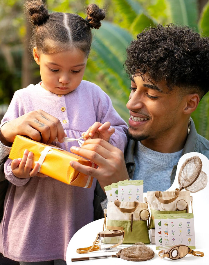 ROBOTIME Kinder Entdecker Kit, mit Insektennetz, Lupe, Insektenbeobachter, Schmetterlingsnetz, Outdo