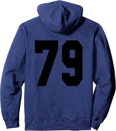 # 79 Team Sports Jersey Front & Back Number Player Fan Pullover Hoodie