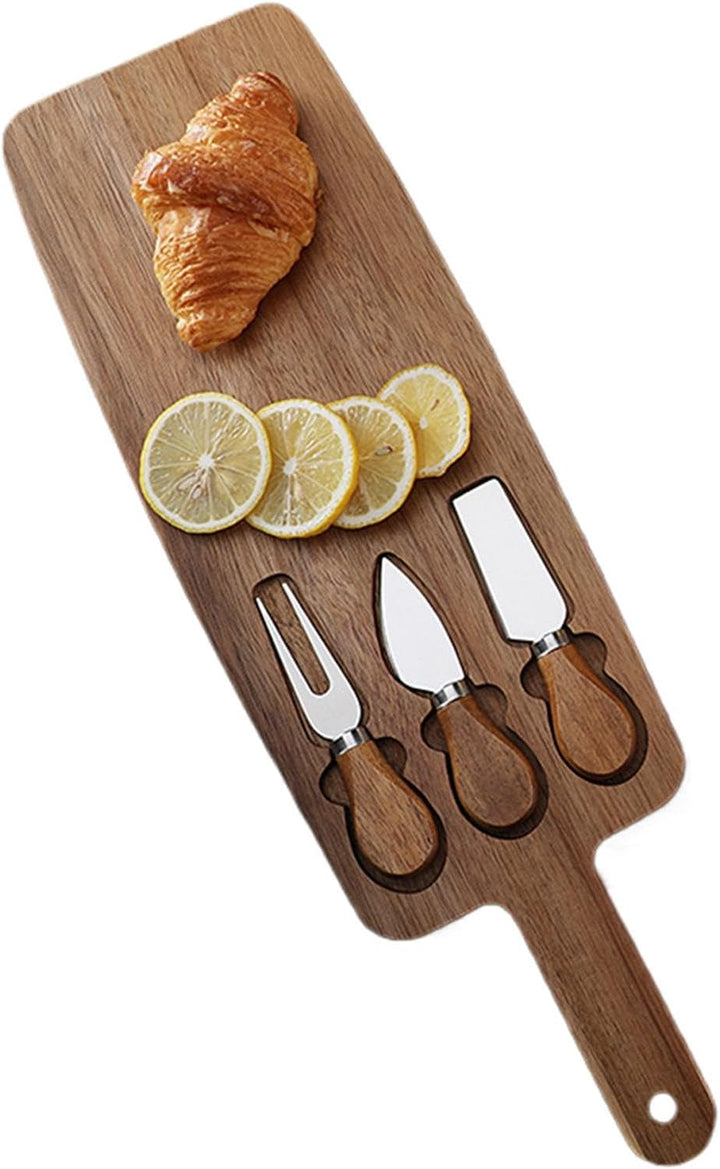 Käsebrett-Set | Mehrzweck Wurstbrett-Set aus Tragbares Käse-Servierbrett Wurstbrett-Set, mit Griff u