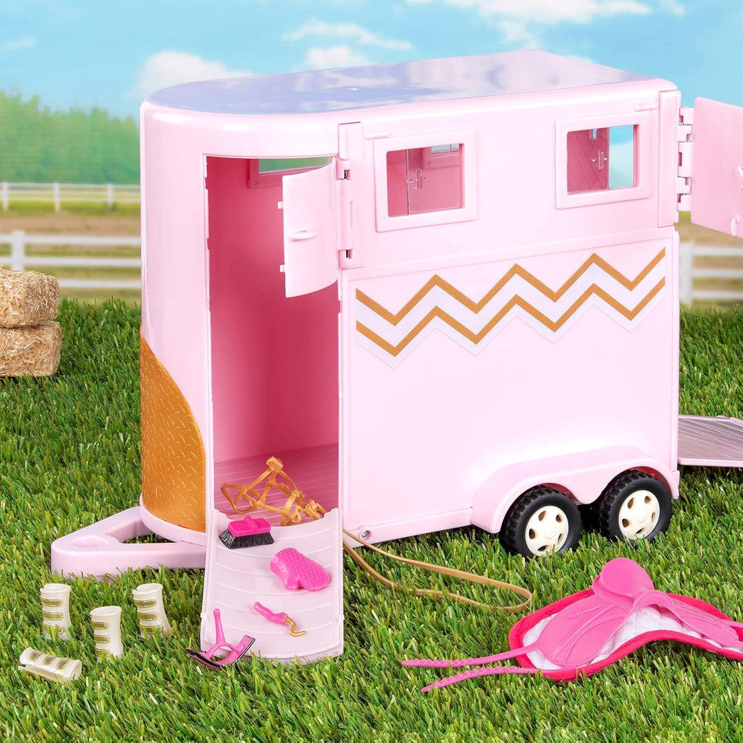 Lori - Briella's Truck & Anhänger Set - Mini-Puppe, Pickup Truck, Pferd & Anhänger - Spielzeugpferde