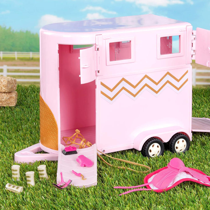 Lori - Briella's Truck & Anhänger Set - Mini-Puppe, Pickup Truck, Pferd & Anhänger - Spielzeugpferde