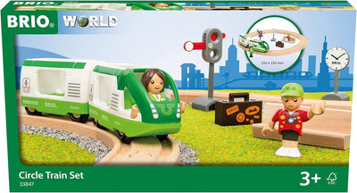 BRIO World 33847 Starter Set Reisezug - Einstieg in die BRIO Holzeisenbahn - Empfohlen ab 3 Jahren