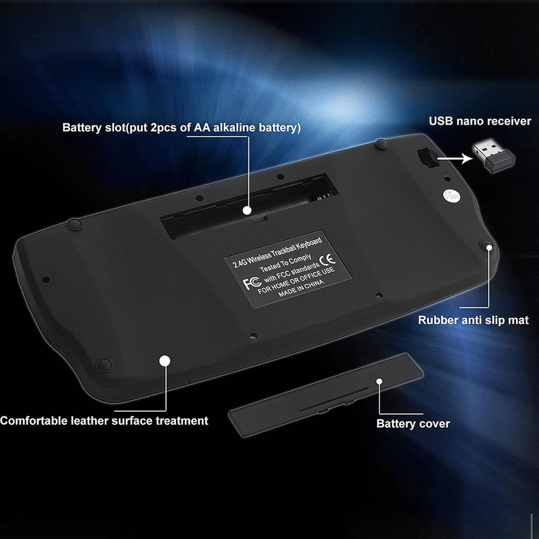 E30 2,4 GHz Wireless Keyboard mit Trackball Maus Scrollrad Fernbedienung für Android TV Box Smart TV