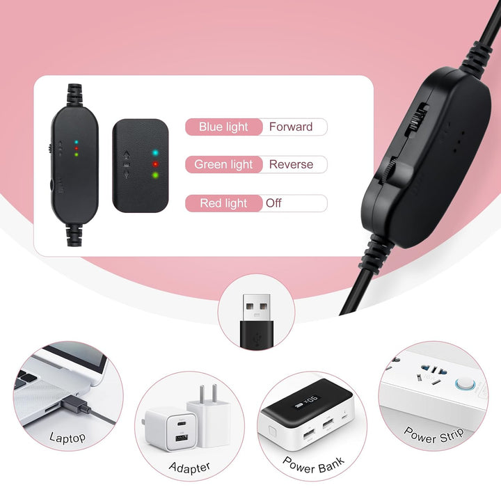 Ersatz-Netzkabel für Nagelbohrer, Geschwindigkeit und Richtung, verstellbares USB-Kabel, Nagel-E-Fil