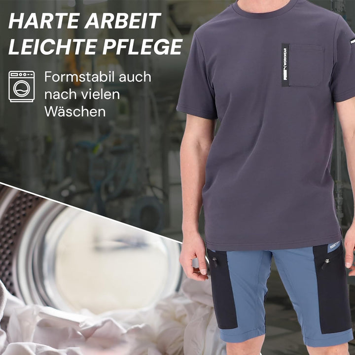 PUMA Workwear Advanced Kollektion - T-Shirts für Herren - Brusttasche und Utility Fach an der Schult