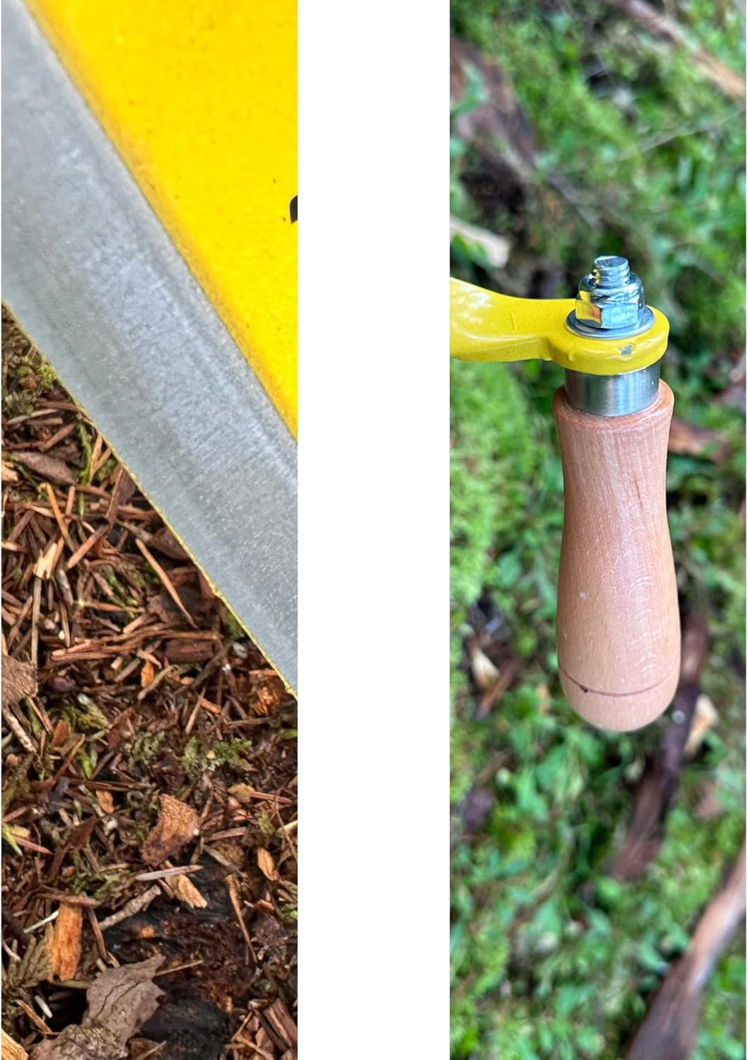 Xforst Zugmesser X-ET33 | Ziehmesser Entrindungswerkzeug 33,5 cm | Rindenschäler Wagnermesser mit Ho
