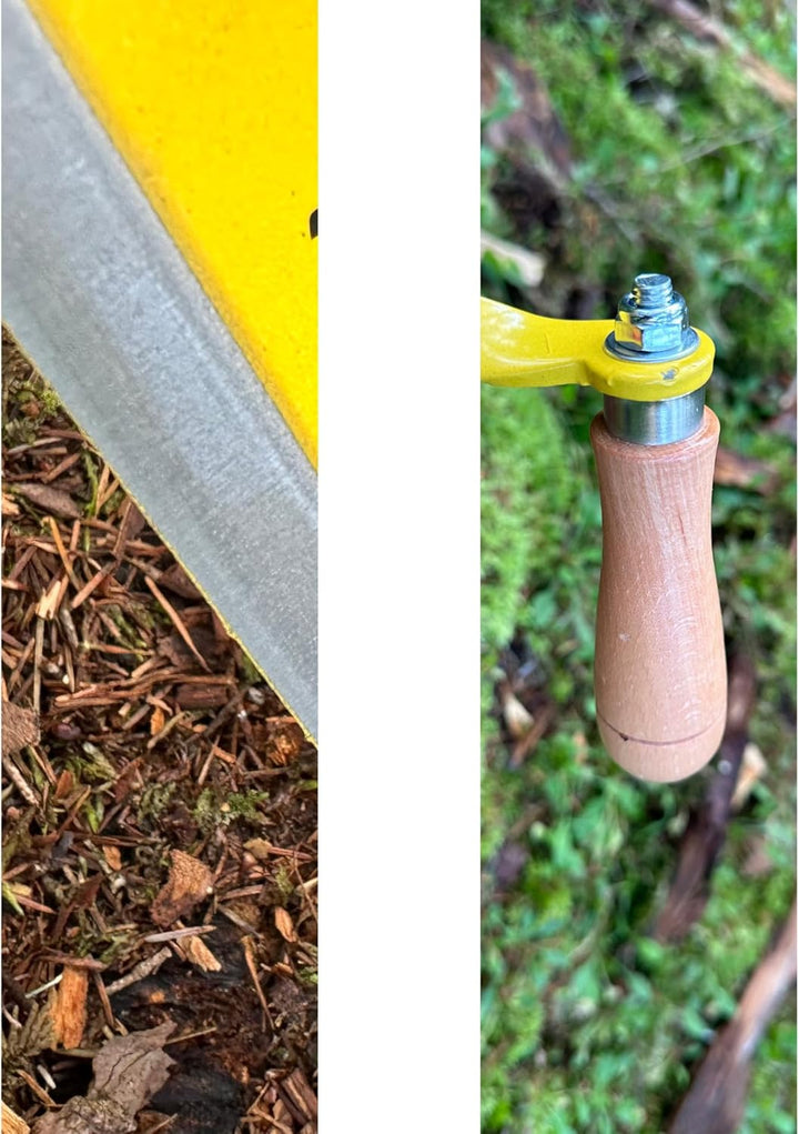 Xforst Zugmesser X-ET33 | Ziehmesser Entrindungswerkzeug 33,5 cm | Rindenschäler Wagnermesser mit Ho