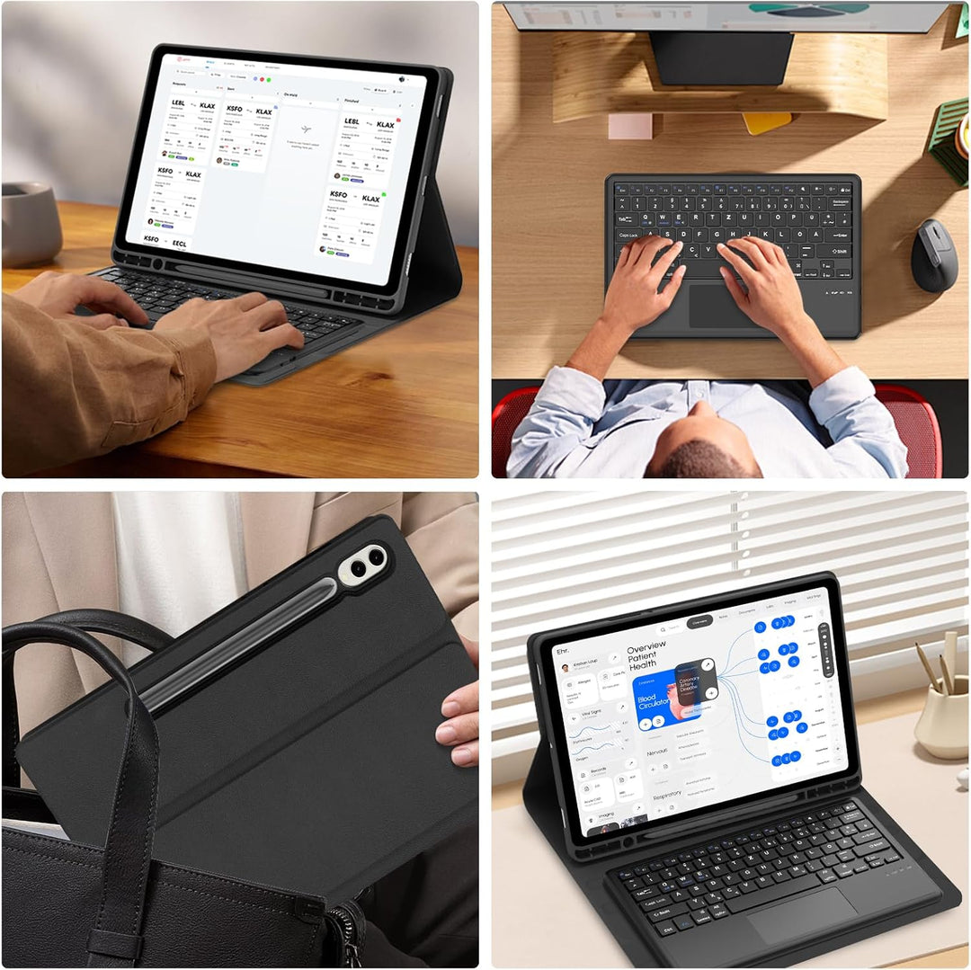 IVEOPPE Tastatur für Samsung Galaxy Tab S10 Ultra 2024, Hülle mit Tastatur Galaxy Tab S10 Ultra/S9 U