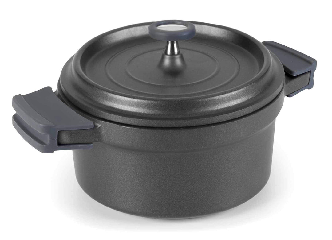 Lacor 25921 Schwarzbratentopf 20 cm, Giessen Aluminium Schwarz 20 cm Rund, Schwarz 20 cm Rund