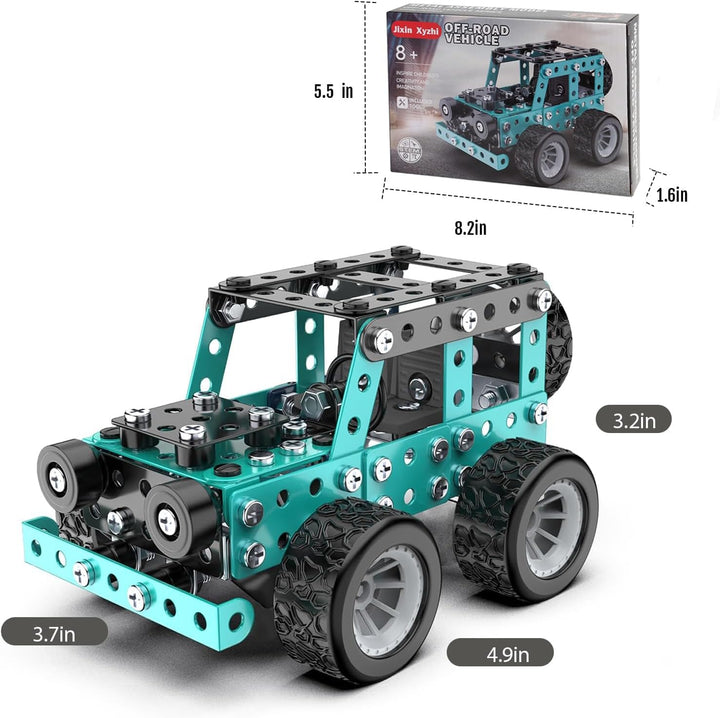 Metal Model Kit STEM Projects Jeep Vehicle Build Your own kit for Boys and Girls from 8 Years of Age