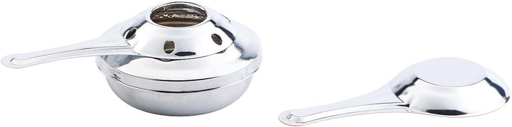 Rosenstein & Söhne Fondue: Käsefondue-Set aus emailliertem Gusseisen, Ø24 cm (Fondue