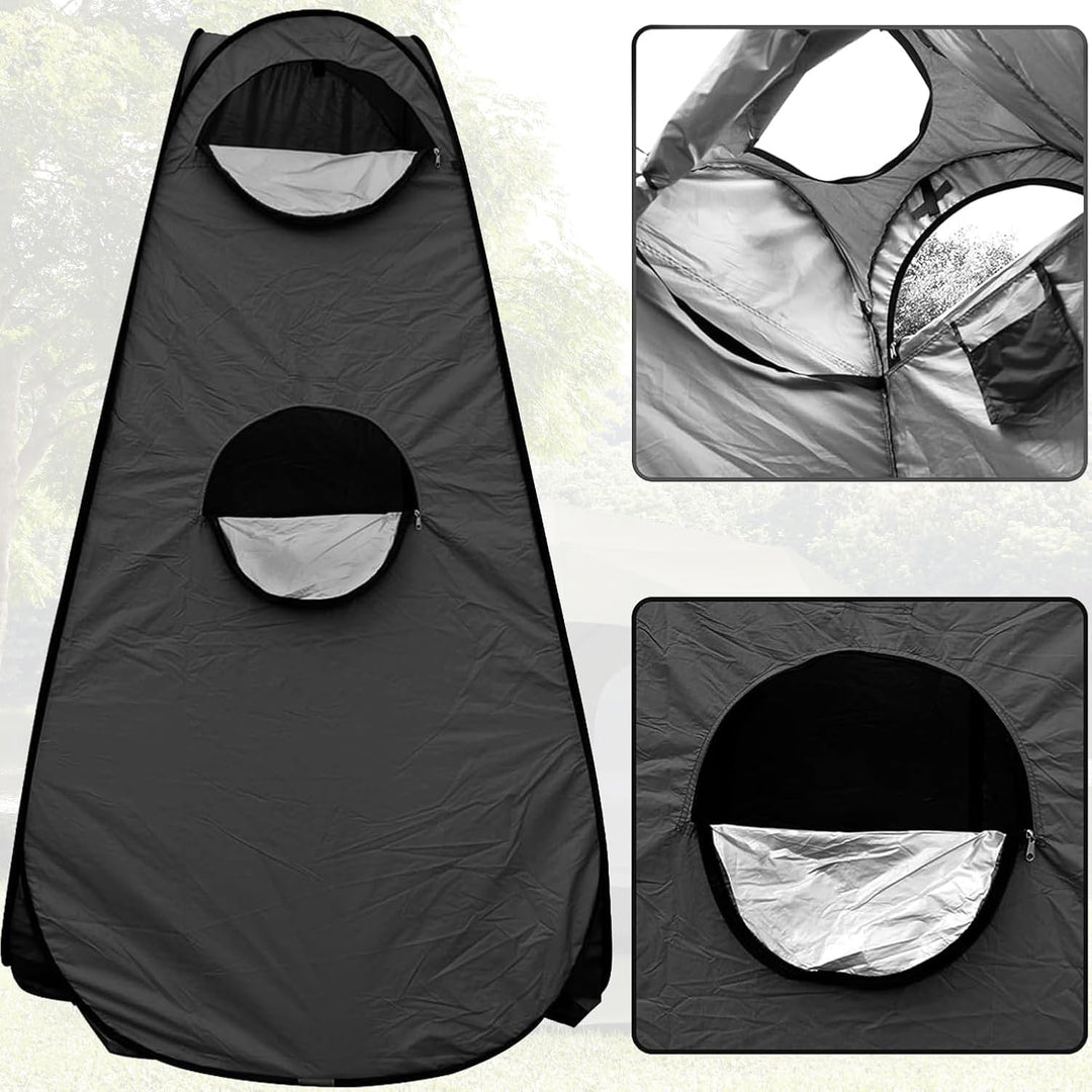 Taeku Pop-Up Toilettenzelt, Grosser Sichtschutz Umkleideraum, Tragbarer Sonnenschutz Überdachungs Re