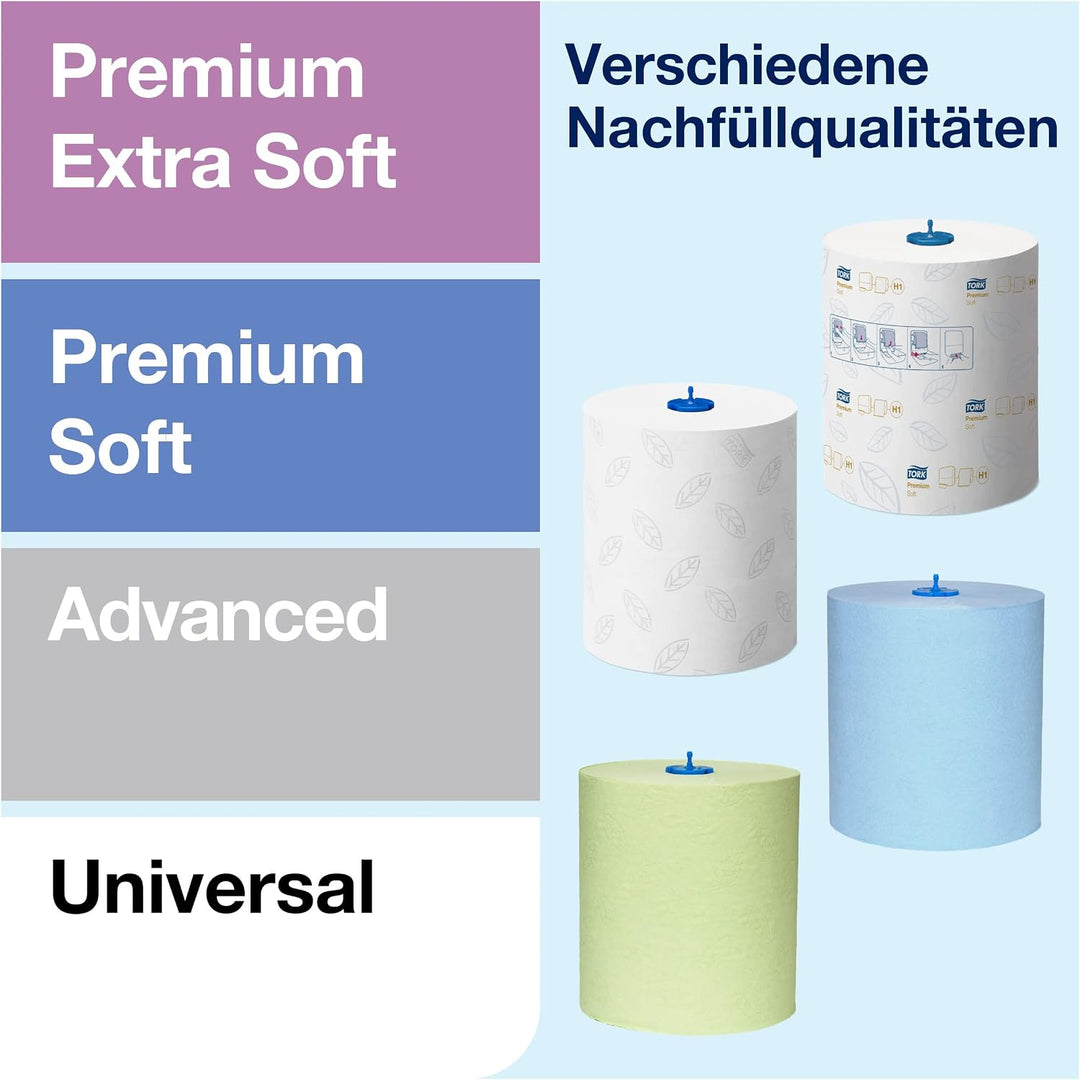 Tork Matic Spender für Rollenhandtücher Weiss H1, Nachfüllanzeige, Elevation Design, 551000 One Size