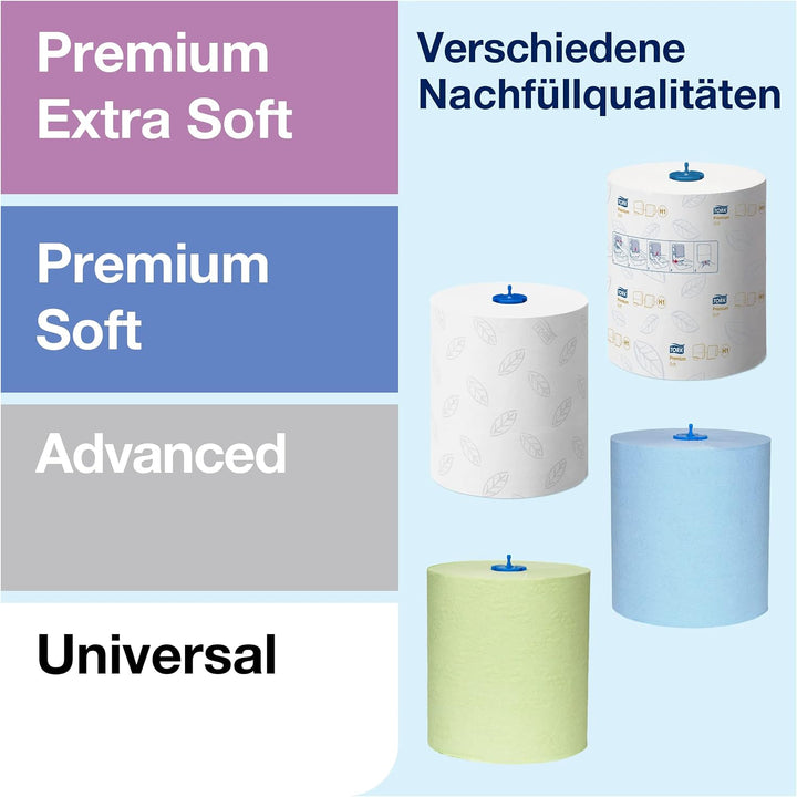 Tork Matic Spender für Rollenhandtücher Weiss H1, Nachfüllanzeige, Elevation Design, 551000 One Size