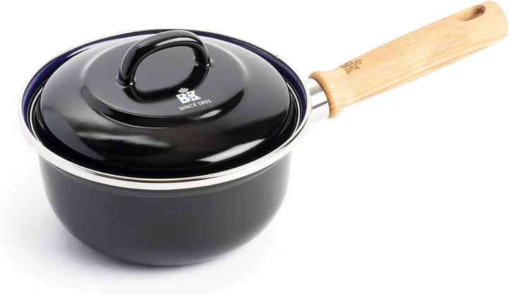 BK Indigo Holländisches Erbe Emaillierter Kochtopf mit Deckel mit PFAS-Freier Keramik-Antihaftbeschi