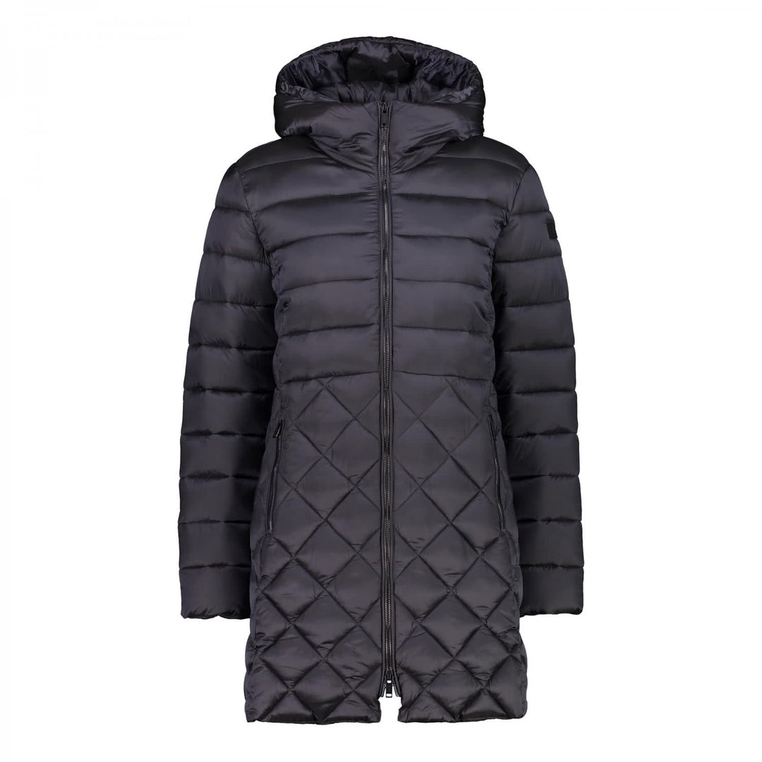 CMP Damen Fix Hoodie Mantel Winterjacke 40 titan, 40 titan